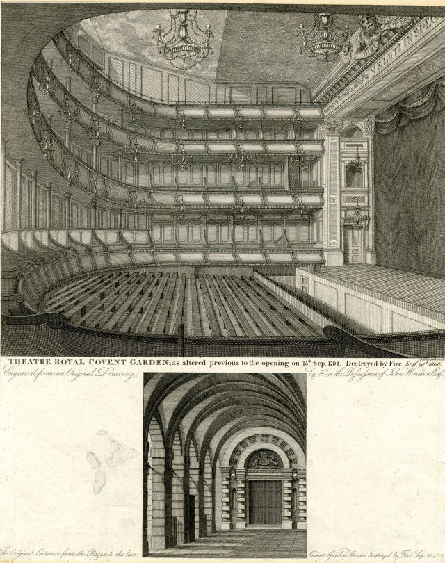 Covent Garden Theatre. As altered prior to opening on 15th September 1794. Courtesy of British Museum