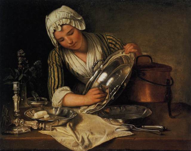 La Récureuse – The Scrubbing Woman, André Bouys. (1737)