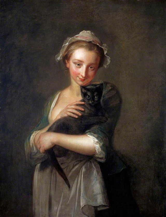 A Girl Holding a Cat by Philippe Mercier, c.1750 (c) National Galleries of Scotland