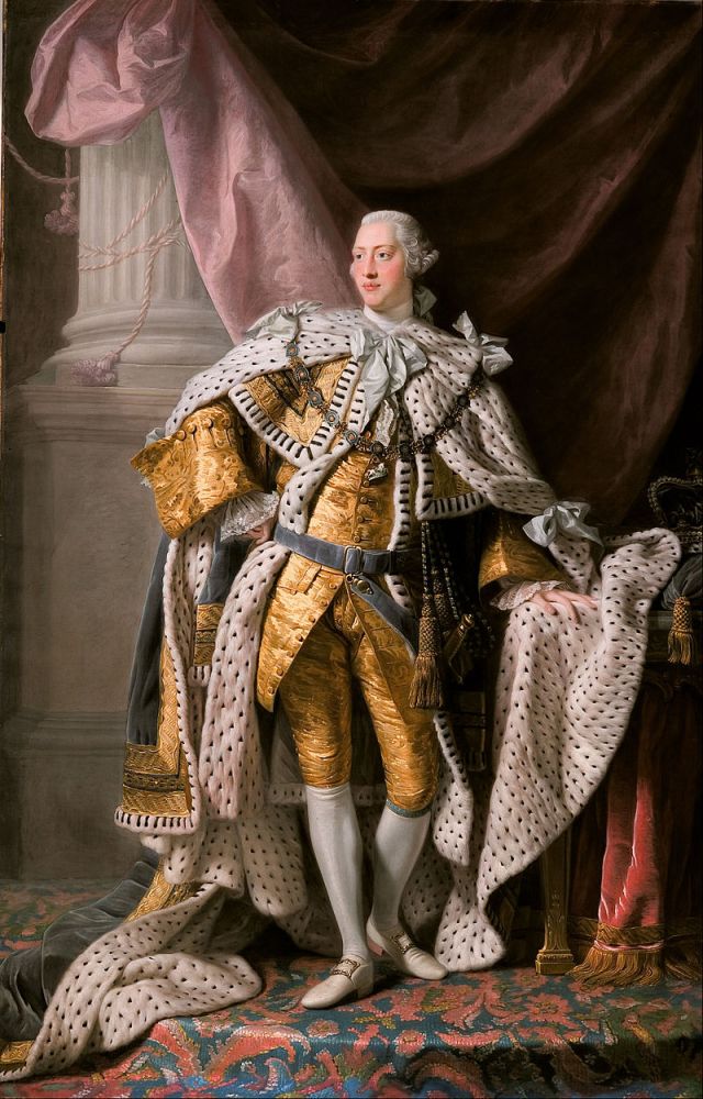 George III in his coronation robes, by Allan Ramsay.