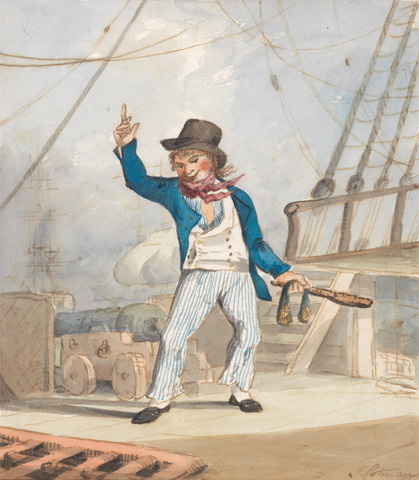 Caricature of a sailor. Yale Center for British Art, Paul Mellon Collection.