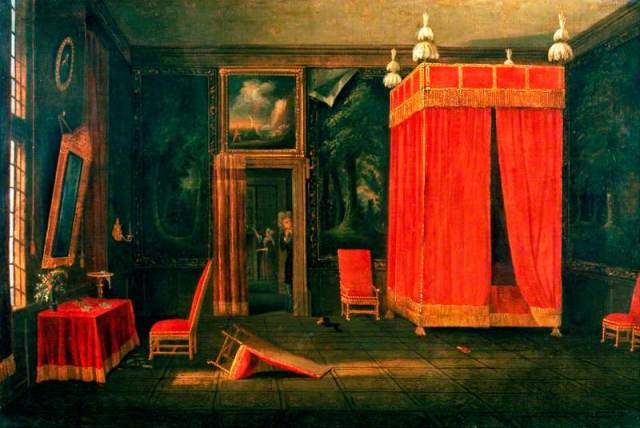 Scene in a Bedchamber; British School, c.1700