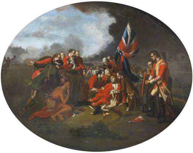 West, Benjamin; The Death of General Wolfe (b.1727), 1759; National Army Museum; 