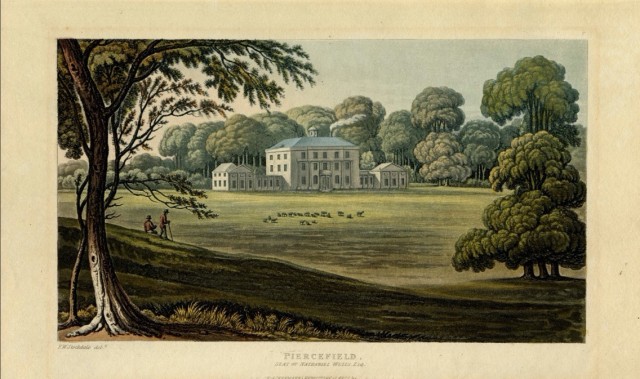 “Piercefield, Seat of Nathaniel Wells Esq.” Aquatint after a drawing by FWL Stockdale published in No 30 of R. Ackermann's Repository of Arts etc., June 1, 1825, from the collections of Chepstow Museum, Monmouthshire Museums